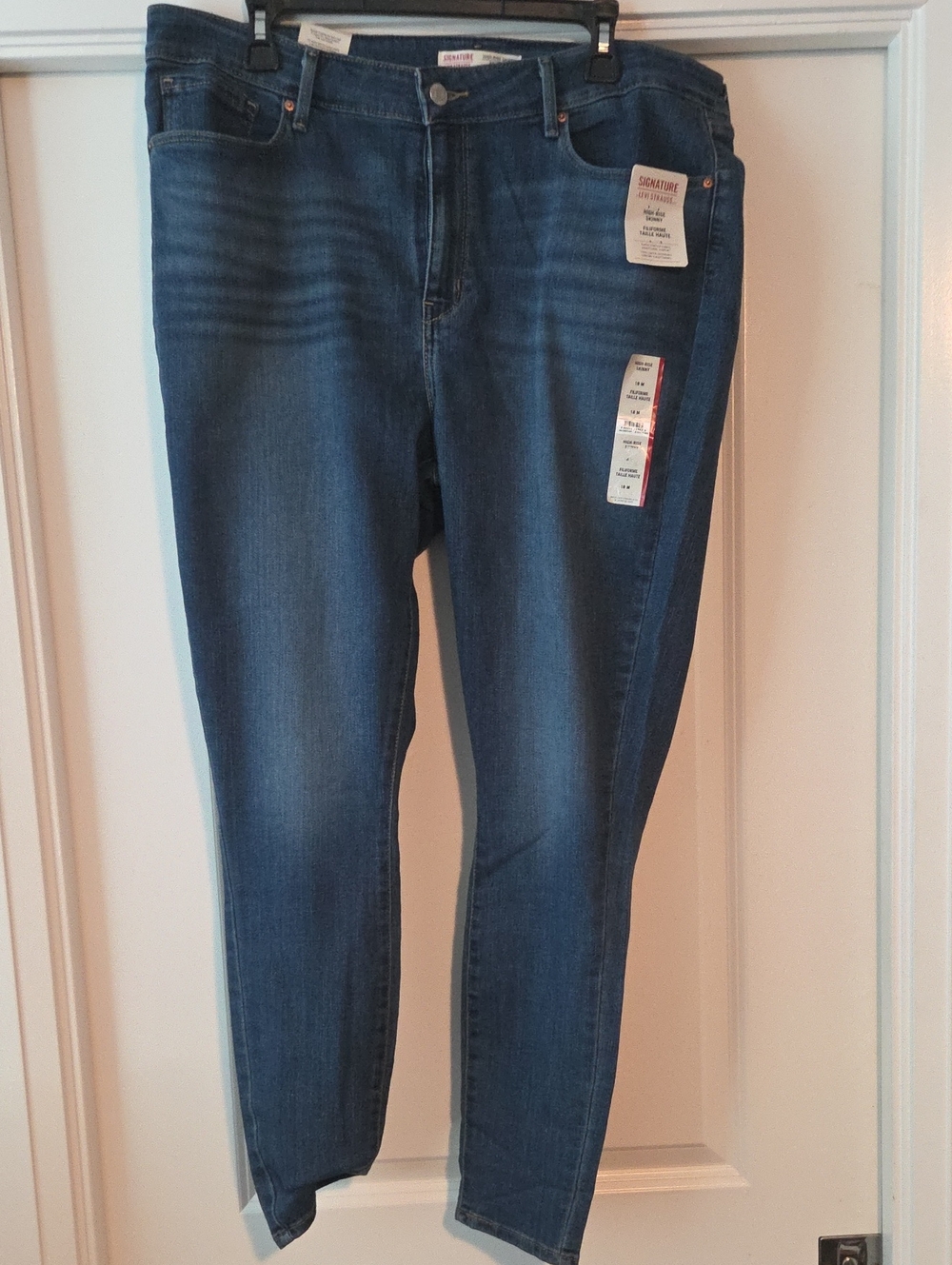 Women's Blue High-Rise Skinny Jeans